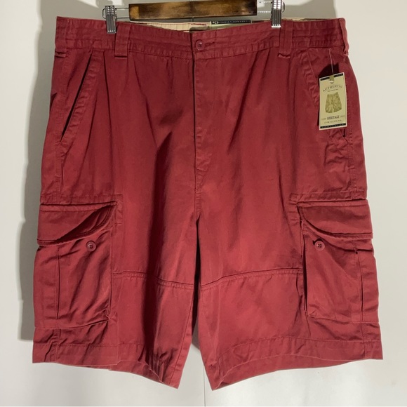 Heritage Consensus Authentic Rugged Cargo 100% Cotton Classic Chino Shorts Sz 42 - Picture 4 of 16